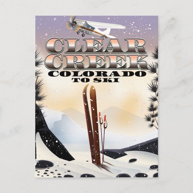 Clear Creek, Colorado skidposter. Vykort (Framsida)