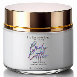 Clear Holographic Glitter Script Body Butter Label Fyrkantigt Klistermärke