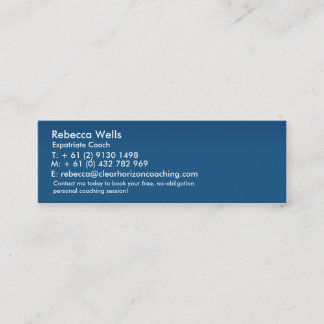 Clear_hORIZON_temp Mini Visitkort