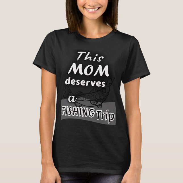 Clear Lake Fiskande Mamma T Shirt (Framsida)