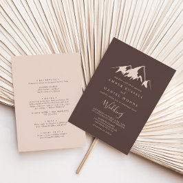 Clear Mountain Land Front & Back Bröllop Inbjudningar