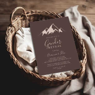 Clear Mountain Land Gender Reveal Party Inbjudningar