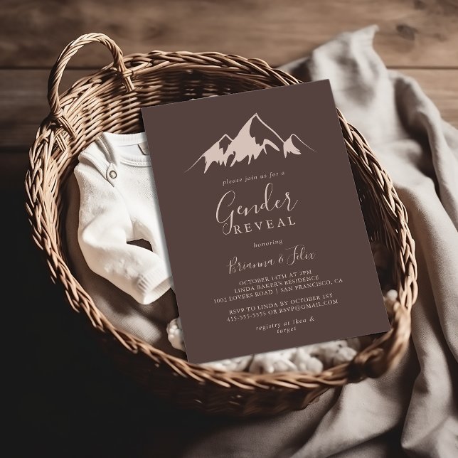 Clear Mountain Land Gender Reveal Party Inbjudningar (Skapare uppladdad)