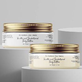 Clear or White Skin Cream Body Butter Jar Label  Klistermärken