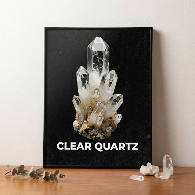 Clear Quartz Crystal Cluster Poster (Skapare uppladdad)