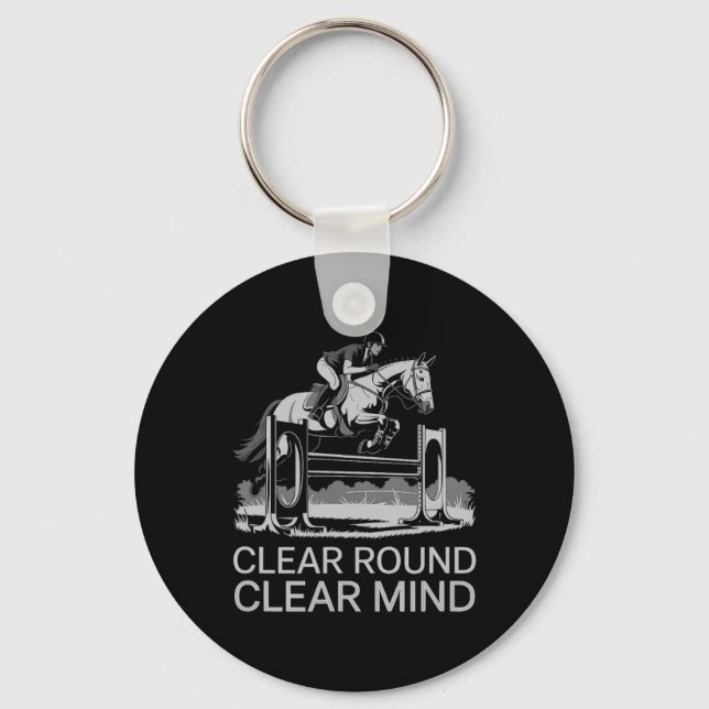 Clear Round Clear Mind Ridsport Nyckelring (Framsida)