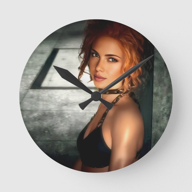 Clear Shadows wall clock Rund Klocka (Framsida)