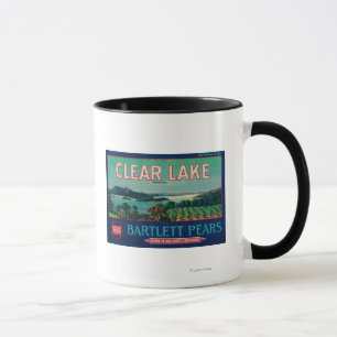 Clear Sjö Pear Låda LabelLake County, CA Mugg