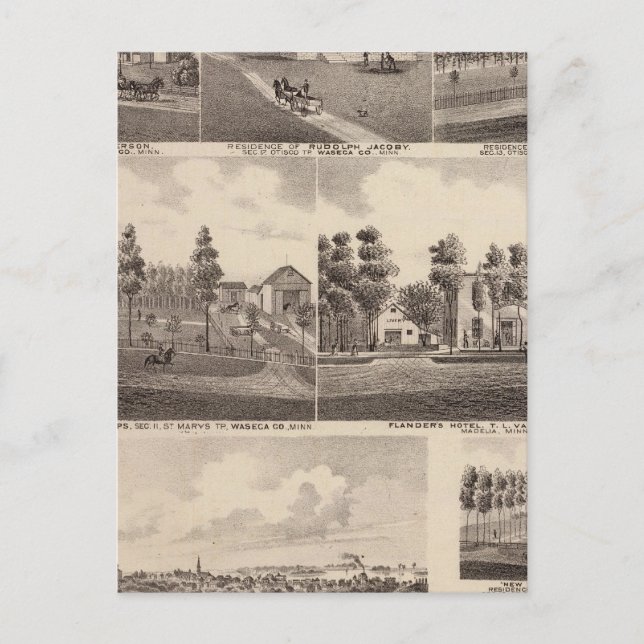 Clear Sjö, Waseca, Minnesota Vykort (Framsida)