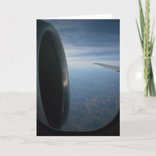 "Clear Sky Airplane" Födelsedagskort Kort