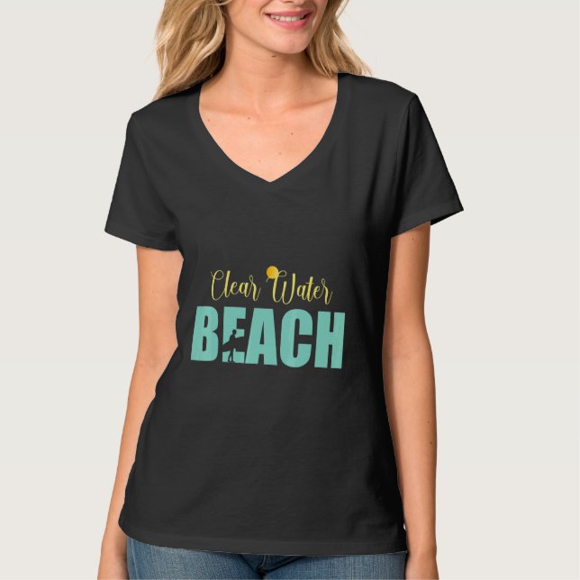 Clear Vatten Beach T Shirt (Framsida)