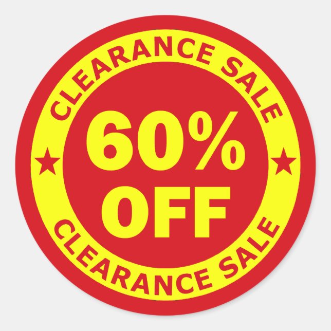 Clearance Sale 60 % Av Runt Klistermärke (Framsida)