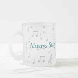 ClearGlassMusicNoteMug-skräddarsy Frostad Glasmugg