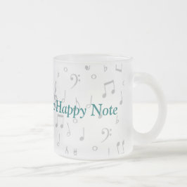 ClearGlassMusicNoteMug-skräddarsy Frostad Glasmugg