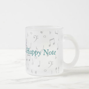 ClearGlassMusicNoteMug-skräddarsy Frostad Glasmugg