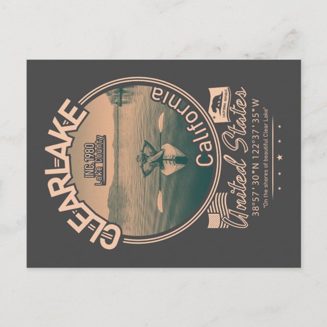 CLEARLAKE CALIFORNIA - MOUNT KONOCTI VYKORT (Framsida)