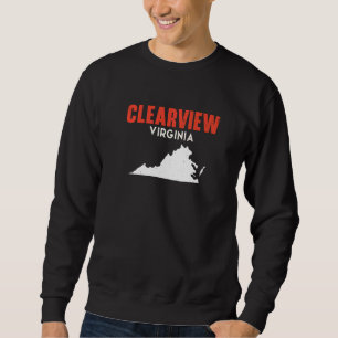 Clearview Washington USA delstat Amerika Resa Tvät Lång Ärmad Tröja