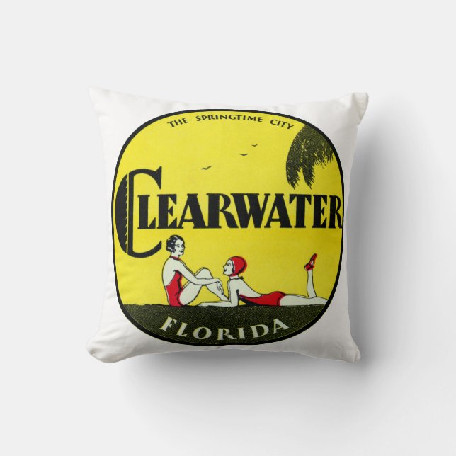 Clearwater 1925 Florida Kudde (Framsida)
