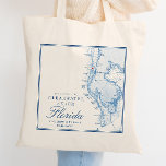 Clearwater Beach FL Blue Bröllop Welcome Tote Bag Tygkasse<br><div class="desc">Välkomna gästerna med dessa elegant bröllop vill välkomna tote bags, med en snyggt marin plan Tampa Bay karta. Perfekt för ditt Clearwater Beach-bröllop på platser som Sandpearl Resort, Opal Sands Resort, Marriott Clearwater Beach, Hyatt ReEmergency Clearwater Beach, Sheraton Sand Nyckel Resort, Wyndham Grand Clearwater Beach och Shephard's Beach Resort, dessa...</div>