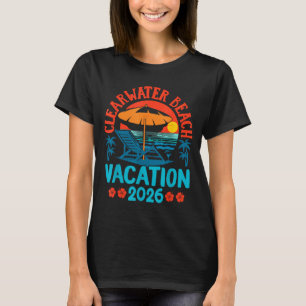 Clearwater Beach Florida 2026 Familjesemester Somm T Shirt