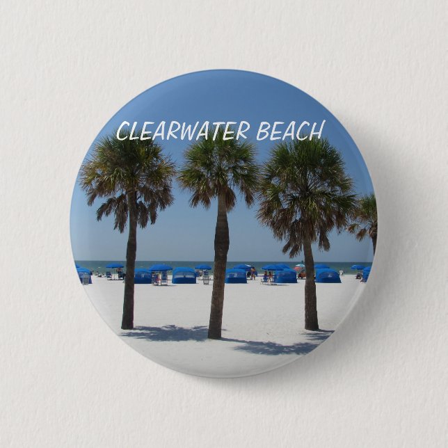 Clearwater Beach, Florida Button Knapp (Framsida)