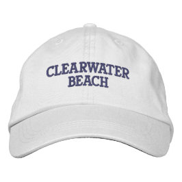 Clearwater Beach Florida Embroized Baseball Hat Broderad Keps