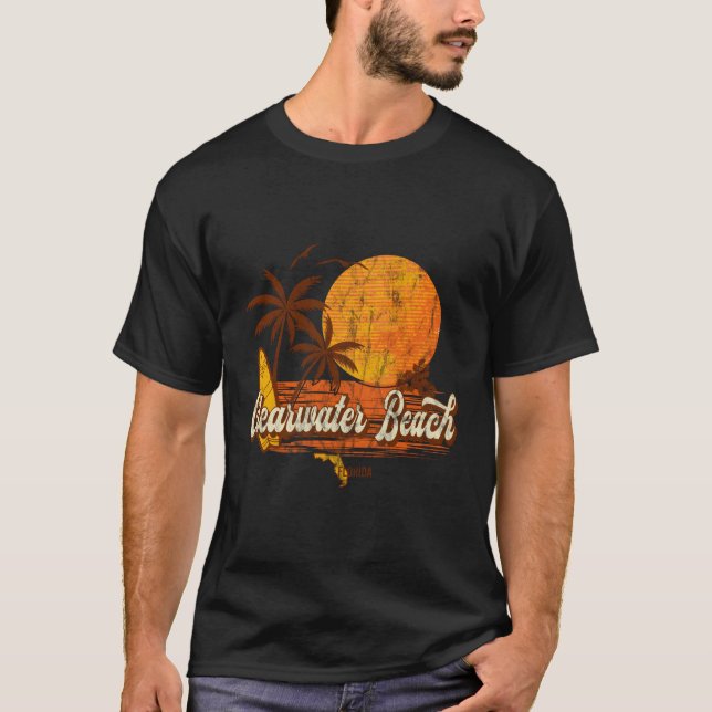 Clearwater Beach Florida Fl Beach T Shirt (Framsida)