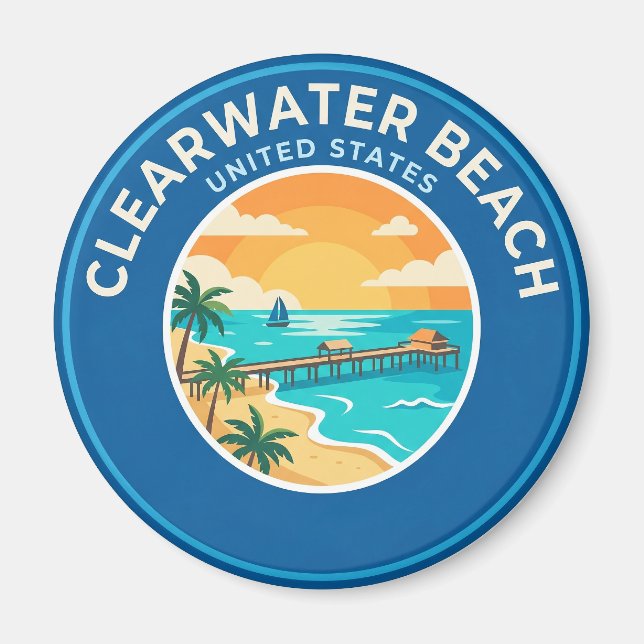 Clearwater Beach, Florida Florida Magnet (Framsidan)