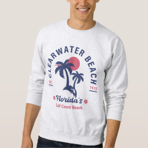 Clearwater Beach Florida Handflatan Träd Souvenirs Lång Ärmad Tröja