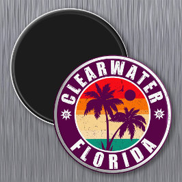 Clearwater Beach Florida Handflatan Träd Souvenirs Magnet