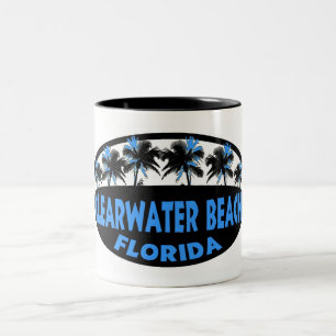 Clearwater Beach Florida handflatan Två-Tonad Mugg