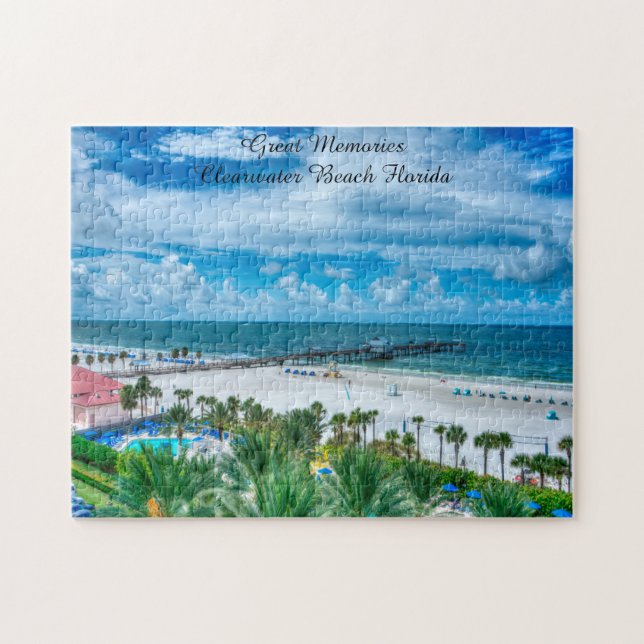 Clearwater Beach Florida. Jigszle Puzzle Pussel (Horisontell)
