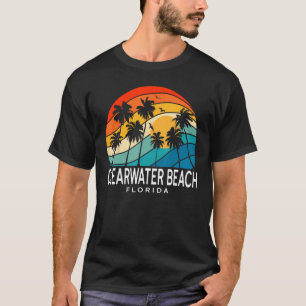 Clearwater Beach Florida Palmtrepp Tropisk Strand T Shirt