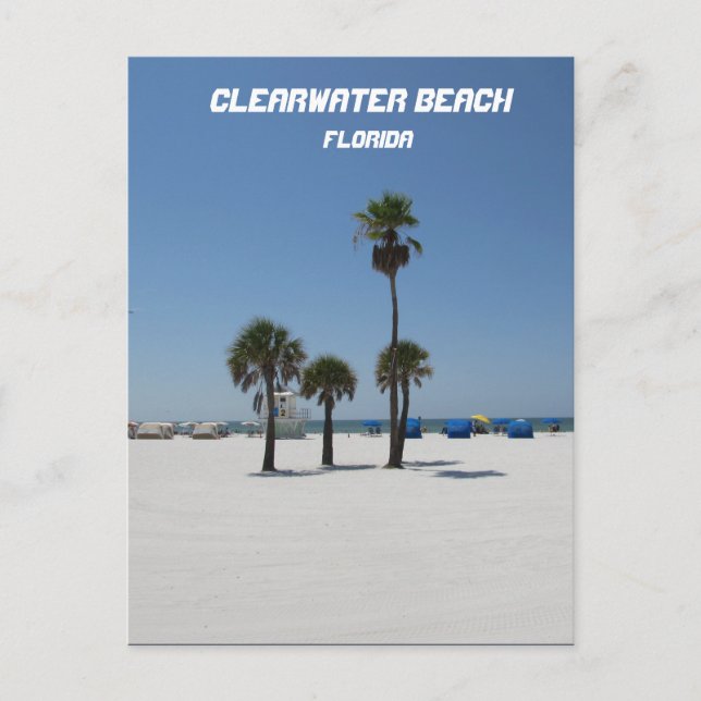 Clearwater Beach Florida Postcard Vykort (Framsida)