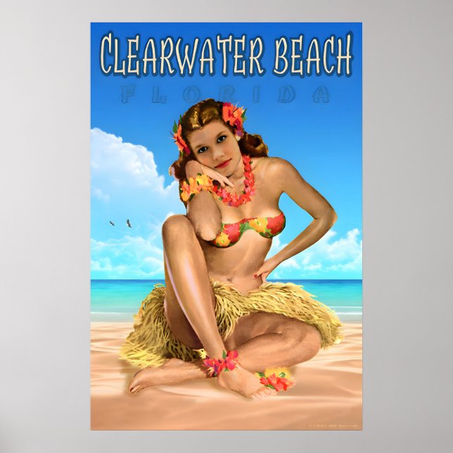 Clearwater Beach Florida Resa Poster Sea Eagle (Framsidan)