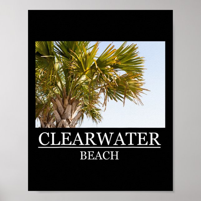 Clearwater Beach Florida Semesterpresent Souvenir  Poster (Framsidan)