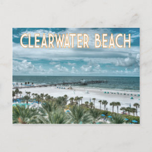 Clearwater Beach Florida-strand Vykort