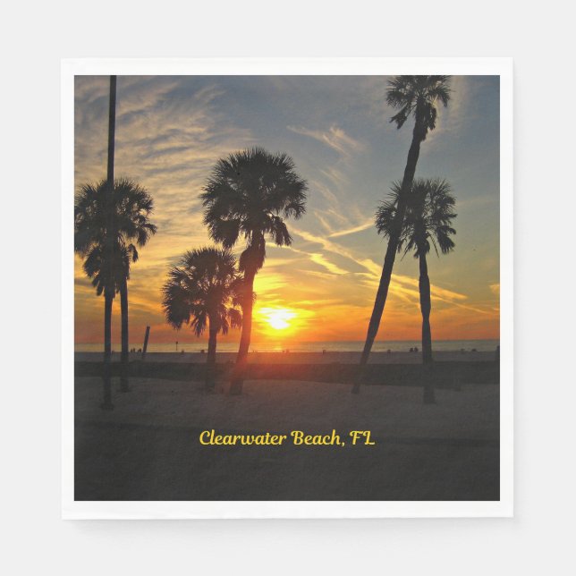 Clearwater Beach, Florida Sunset Pappersservett (Framsidan)