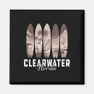 Clearwater Beach Florida Surfbräda Män Kvinnor Sur Magnet