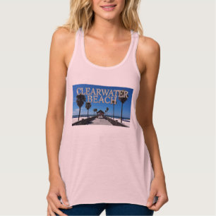 Clearwater Beach Florida T-Shirt Tank Top Linne Med Racerback