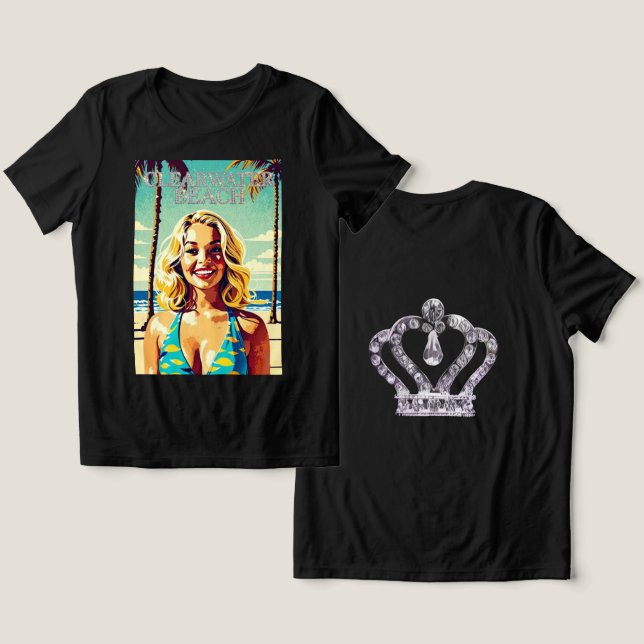 Clearwater Beach Florida T-Shirt Tri-Blend Tröja (Design fram och bak)