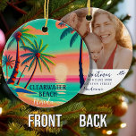 Clearwater Beach Florida Tropical Handflatan Träd  Julgransprydnad Keramik<br><div class="desc">Clearwater-stranden Florida Sand Tropical Handflatan Träd Souvenirs. Clearwater strand Florida - Retro Tropical Handflatan Träd under 60-talet Svenirs Vintage gör en underbar julklapp eller födelsedagspresent till fläkt på Florida nycklar strand. Rundsommarbesöket är en gåva till perfekten älskare och det tropiska destinationsorten fläkt. - Du kan anpassa och ändra den här...</div>
