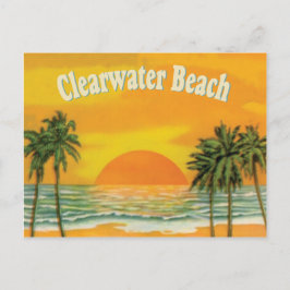 Clearwater Beach, Florida vintage sunset Vykort