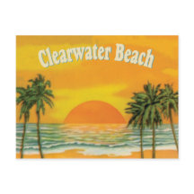 Clearwater Beach, Florida vintage sunset