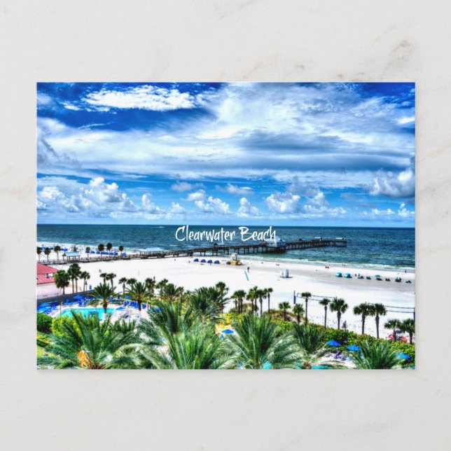 Clearwater Beach, Florida,  Vykort (Framsida)