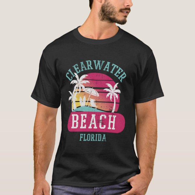 Clearwater Beach Original Florida Beacher T Shirt (Framsida)