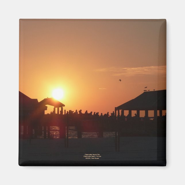 Clearwater Beach Pier Magnet (Framsidan)