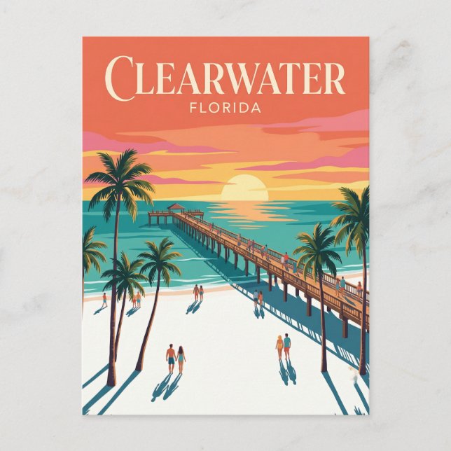 Clearwater Beach USA översätts till: Clearwater Be Vykort (Framsida)