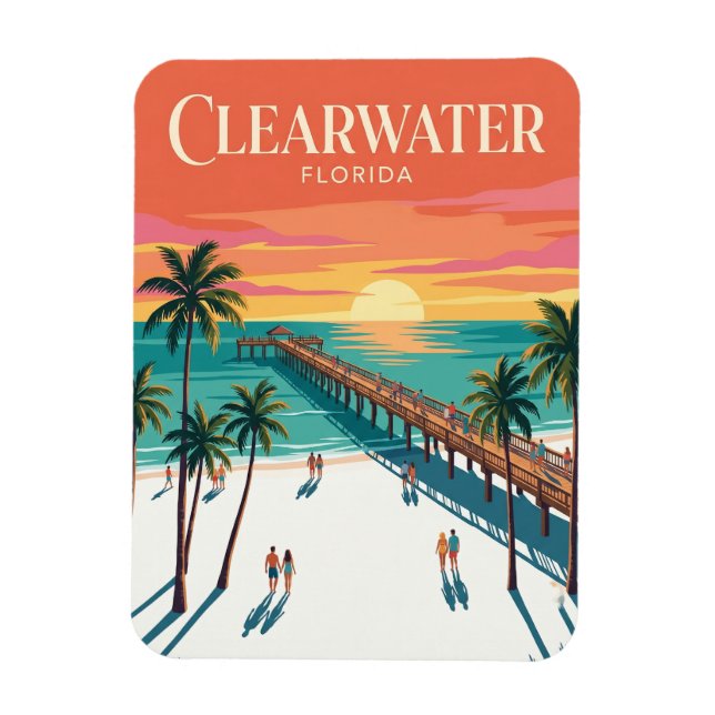 Clearwater Beach USA översätts till Magnet (Vertikal)