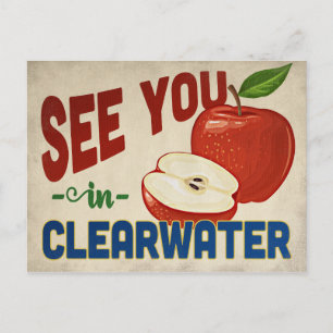 Clearwater Florida Apple - Vintage resor Vykort